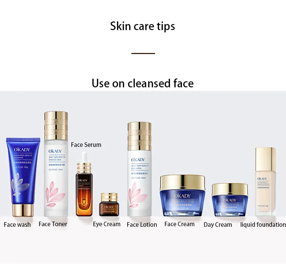 OKADY Face Skin Care Face Serum Tonic Repair Firming Lifting Moisturizing Beauty Cream Revitalize Facial Supplements - Image 6