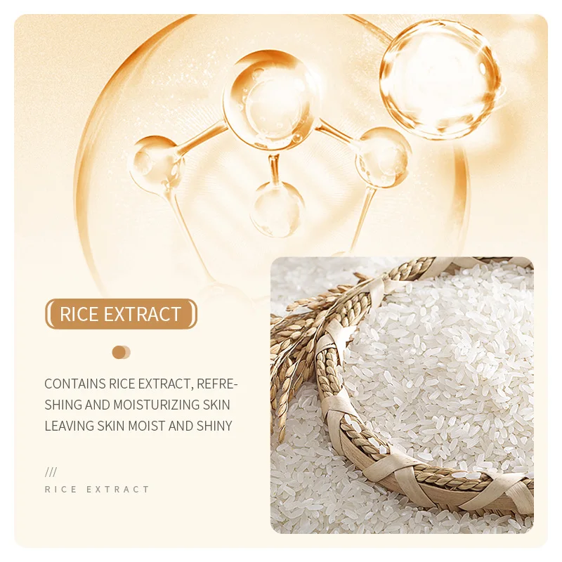 BIOAQUA 6pcs/set Rice Raw Pulp Skin Care Sets Face Cream Serum Anti wrinkle Moisturizing Facial Cleanser Toner Korean Face Care - Image 4