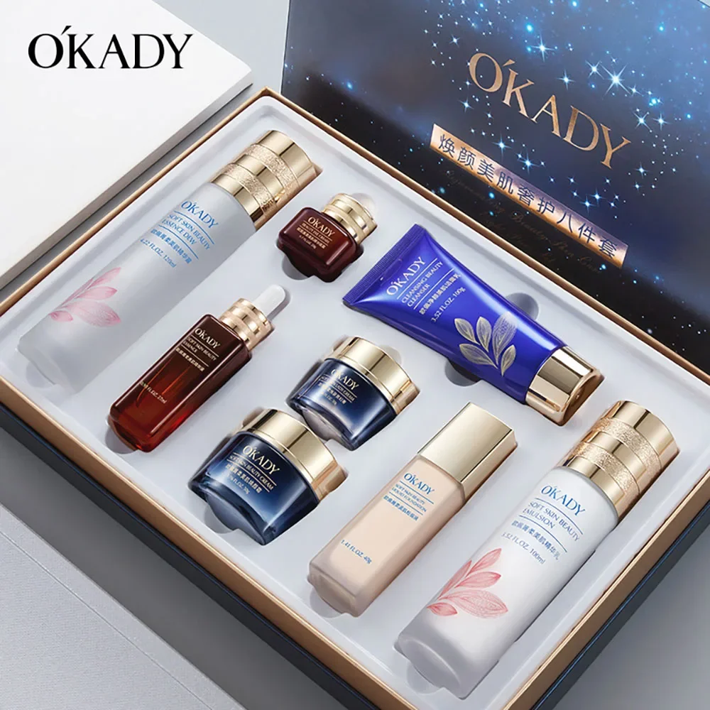 OKADY Face Skin Care Face Serum Tonic Repair Firming Lifting Moisturizing Beauty Cream Revitalize Facial Supplements