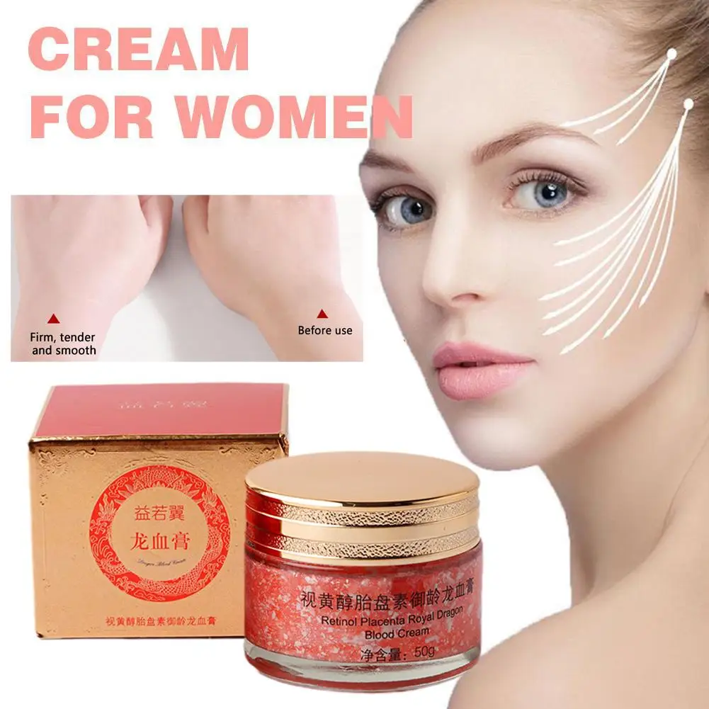 1pcs 50g Retinol Placenta Dragon Blood Whitening Cream Kirin Repairs Skincare Skin Firm Face Cream Cream Blood Dragon Anti-wrin - Image 2