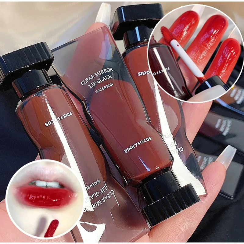 6 Colors Jelly Mirror Water Lip Gloss Transparent Glass Lip Glaze Waterproof Liquid Lipstick Nude Brown Clear Lip Tint Makeup - Image 3