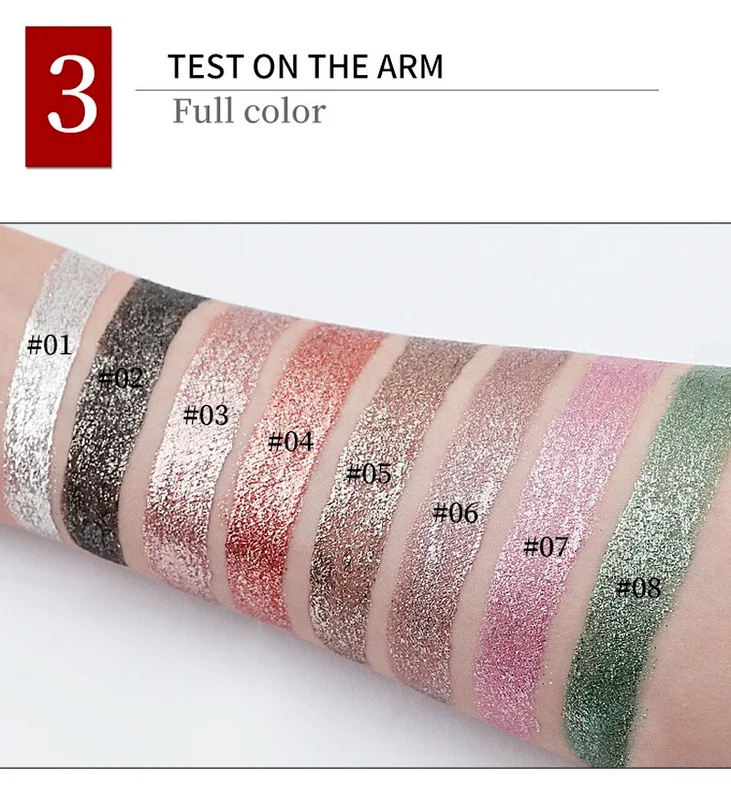 Hot Sale Brand Eyes Makeup Glitter & Shimmer Liquid Diamond Pearly Shinning Cream for Eye Shadow Eyeliner - Image 3