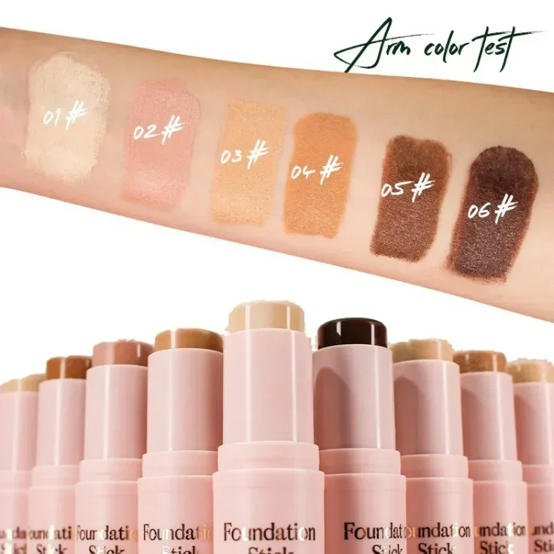 Facial Stick Foundation Full Coverage Dark Skin Foundation Makeup Lasting Oil-control Concealer Base Cream Matte Natural Primer - Image 3
